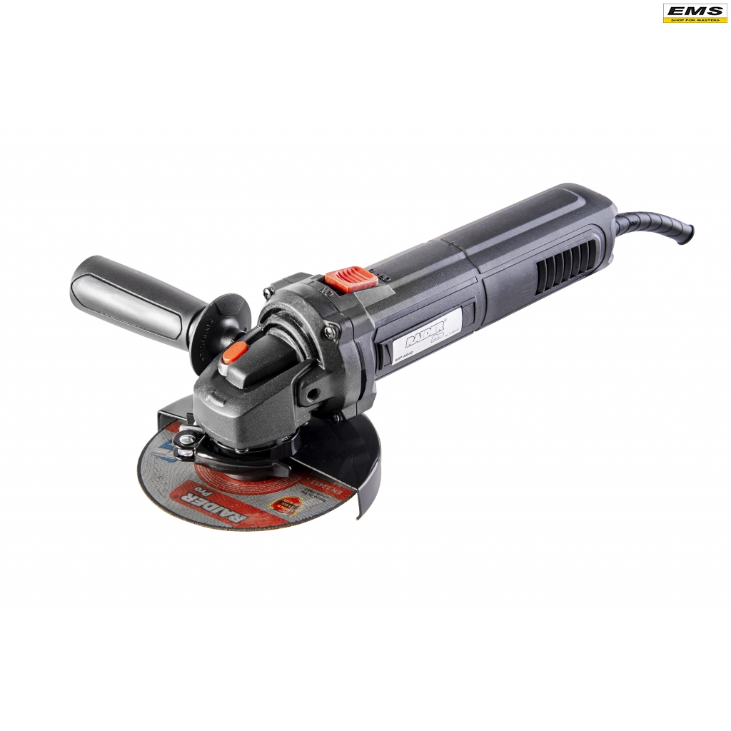 WWW.EMS.BG - ЕМС ГРУП ООД РУСЕ - ЪГЛОШЛАЙФ Ф125мм 910w RDP-AG43 BLACK EDITION RAIDER 020144 WWW.EMS.BG RAIDER 020144