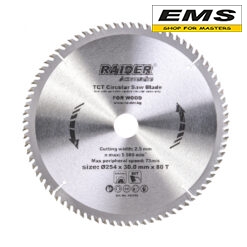 WWW.EMS.BG -ДИСК ЗА ЦИРКУЛЯР Ø254х30+25,4мм-80z RAIDER 163152