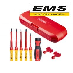 WWW.EMS.BG - МАГАЗИН ЗА МАЙСТОРИ - ЕМС ГРУП ООД РУСЕ - ОТВЕРТКИ ИЗОЛИРАНИ ДО 1000v КОМПЛЕКТ 8 ЧАСТИ TOPMASTER PROFESSIONAL 220139