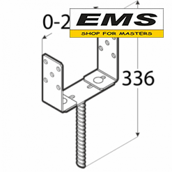 WWW.EMS.BG - МАГАЗИН ЗА МАЙСТОРИ - ЕМС ГРУП ООД РУСЕ - ПЛАНКА ОСНОВА ЗА ГРЕДА 0 - 200х60х336х4мм РЕГУЛИРУЕМА + ШИШ PSRU DOMAX 4885