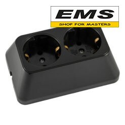 WWW.EMS.BG - МАГАЗИН ЗА МАЙСТОРИ - ЕМС ГРУП ООД РУСЕ - ЕЛ. РАЗКЛОНИТЕЛ 2 ГНЕЗДА БЕЗ КАБЕЛ ТРАПЕЦ МЕЛОПЛАМ 355032
