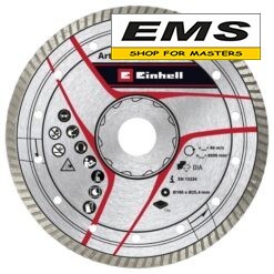 WWW.EMS.BG - МАГАЗИН ЗА МАЙСТОРИ - ЕМС ГРУП ООД РУСЕ - ДИСК Ø180х25,4мм TURBO ДИАМАНТЕН EINHELL 49797650