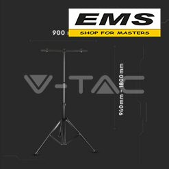 WWW.EMS.BG - МАГАЗИН ЗА МАЙСТОРИ - ЕМС ГРУП ООД РУСЕ - СТАТИВ ЗА 2 бр. ПРОЖЕКТОРИ ЧЕРЕН V-TAC 9546