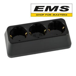 WWW.EMS.BG - МАГАЗИН ЗА МАЙСТОРИ - ЕМС ГРУП ООД РУСЕ - ЕЛ. РАЗКЛОНИТЕЛ 3 ГНЕЗДА БЕЗ КАБЕЛ ТРАПЕЦ МЕЛОПЛАМ 352406