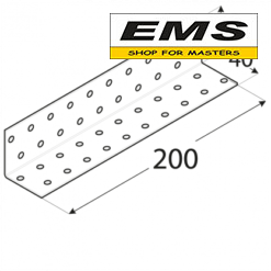WWW.EMS.BG - МАГАЗИН ЗА МАЙСТОРИ - ЕМС ГРУП ООД РУСЕ - ПЛАНКА ЪГЛОВА KМ15 40х40х200х2,0мм DOMAX 4115