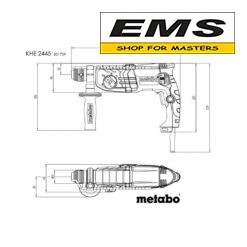 WWW.EMS.BG - МАГАЗИН ЗА МАЙСТОРИ - ЕМС ГРУП ООД РУСЕ - ПЕРФОРАТОР SDS Plus 800w 2,4J KHE 2445 KOMBI METABO 601709500