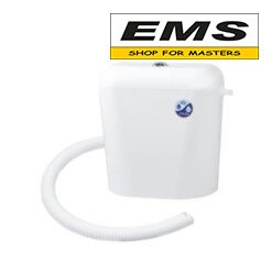 WWW.EMS.BG - МАГАЗИН ЗА МАЙСТОРИ - ЕМС ГРУП ООД РУСЕ - ТОАЛЕТНО КАЗАНЧЕ КЛАСИК ДВУСТЕПЕННО + ГЪВКАВА ВРЪЗКА БЯЛО НИКИПЛАСТ 2027