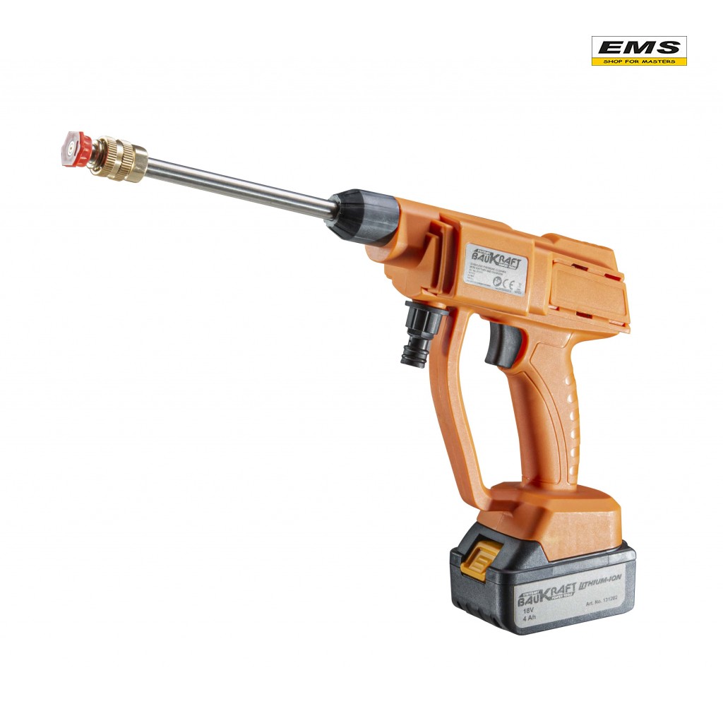WWW.EMS.BG - МАГАЗИН ЗА МАЙСТОРИ - ЕМС ГРУП ООД РУСЕ - ВОДОСТРУЙКА АКУМУЛАТОРНА 18V (1x4,0Ah) BK-HPC09 Set BAUKRAFT 072107 WWW.EMS.BG - МАГАЗИН ЗА МАЙСТОРИ - ЕМС ГРУП ООД РУСЕ - ВОДОСТРУЙКА АКУМУЛАТОРНА 18V (1x4,0Ah) BK-HPC09 Set BAUKRAFT 072107