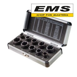 WWW.EMS.BG - МАГАЗИН ЗА МАЙСТОРИ - ЕМС ГРУП ООД РУСЕ - ЕКСТРАКТОРИ КОМПЛЕКТ 9-19мм 3/8" 10бр. TOPMASTER PROFESSIONAL 339702