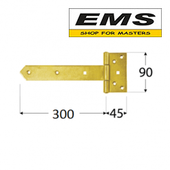 WWW.EMS.BG - МАГАЗИН ЗА МАЙСТОРИ - ЕМС ГРУП ООД РУСЕ - ПАНТА ZB300 300 х 45 х 90 х 3 мм DOMAX 8104