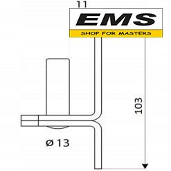 WWW.EMS.BG - МАГАЗИН ЗА МАЙСТОРИ - ЕМС ГРУП ООД РУСЕ - ПАНТА НОСАЧ С Ф13/11мм ЗА РАМО ЧЕРНА DOMAX 830331