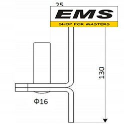 WWW.EMS.BG - МАГАЗИН ЗА МАЙСТОРИ - ЕМС ГРУП ООД РУСЕ - ПАНТА НОСАЧ С Ф16/25мм ЗА РАМО ЧЕРНА DOMAX 83062