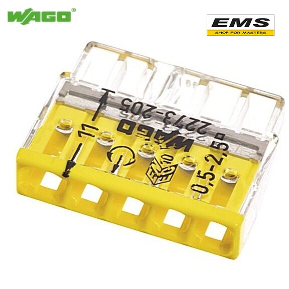 WWW.EMS.BG - ЕМС ГРУП ООД РУСЕ - КЛЕМА 5х0,5-2,5мм2 - WAGO 2273-205