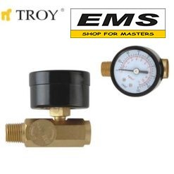 WWW.EMS.BG - МАГАЗИН ЗА МАЙСТОРИ - ЕМС ГРУП ООД РУСЕ - ПНЕВМАТИЧЕН РЕГУЛАТОР МИНИ С МАНОМЕТЪР 1/4" TROY 2011