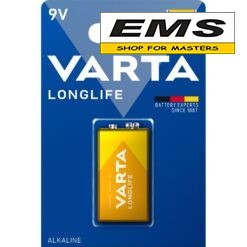 WWW.EMS.BG - МАГАЗИН ЗА МАЙСТОРИ - ЕМС ГРУП ООД РУСЕ - БАТЕРИЯ 9V ALKALINE LONGLIFE VARTA 525423