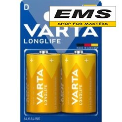 WWW.EMS.BG - МАГАЗИН ЗА МАЙСТОРИ - ЕМС ГРУП ООД РУСЕ - БАТЕРИЯ 1.5V D R20 ALKALINE LONGLIFE /х2бр/ VARTA 525348