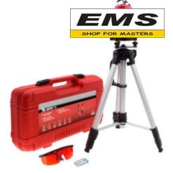WWW.EMS.BG - МАГАЗИН ЗА МАЙСТОРИ - ЕМС ГРУП ООД РУСЕ - ЛАЗЕРЕН НИВЕЛИР 10м 1H + 1V ЧЕРВЕН ЛЪЧ СЪС СТАТИВ И КУФАР МТХ 350339