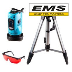 WWW.EMS.BG - МАГАЗИН ЗА МАЙСТОРИ - ЕМС ГРУП ООД РУСЕ - ЛАЗЕРЕН НИВЕЛИР 10м 1H + 1V ЧЕРВЕН ЛЪЧ СЪС СТАТИВ И КУФАР TOPSTRONG 279912