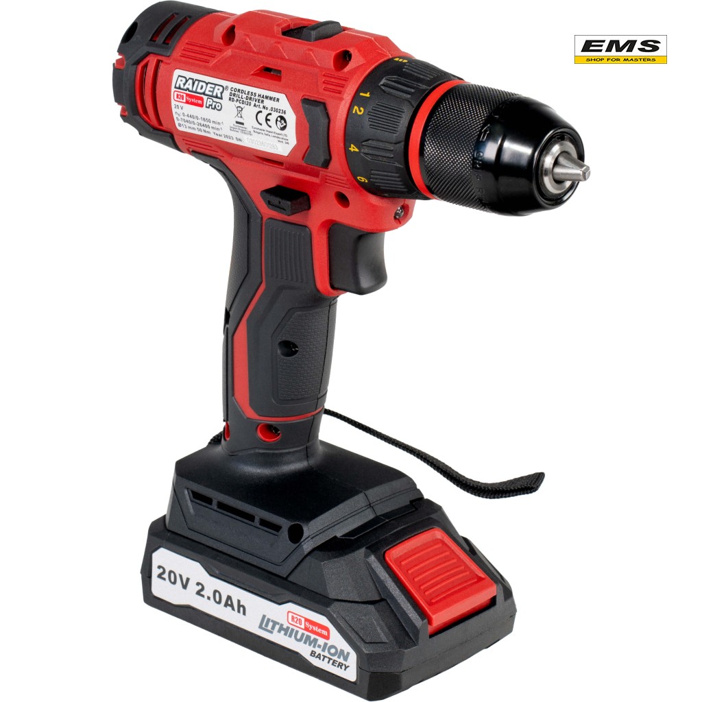 WWW.EMS.BG - ЕМС ГРУП ООД РУСЕ R20 БОРМАШИНА 20V 50Nm 10mm (1x2Ah) RDP-PCDI20 RAIDER 030236 WWW.EMS.BG - ЕМС ГРУП ООД РУСЕ R20 БОРМАШИНА 20V 50Nm 10mm (1x2Ah) RDP-PCDI20 RAIDER 030236