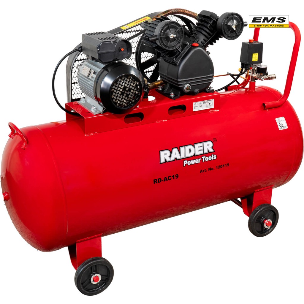 WWW.EMS.BG - ЕМС ГРУП ООД РУСЕ КОМПРЕСОР 200л. 2,2kw 230v 250L/min 8bar 2 ЦИЛИНДЪРА RD-AC19 RAIDER 120119 WWW.EMS.BG - ЕМС ГРУП ООД РУСЕ КОМПРЕСОР 200л. 2,2kw 230v 250L/min 8bar 2 ЦИЛИНДЪРА RD-AC19 RAIDER 120119