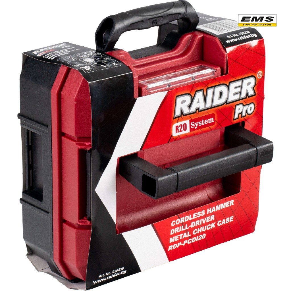 WWW.EMS.BG - ЕМС ГРУП ООД РУСЕ R20 БОРМАШИНА 20V 50Nm 10mm (1x2Ah) RDP-PCDI20 RAIDER 030236