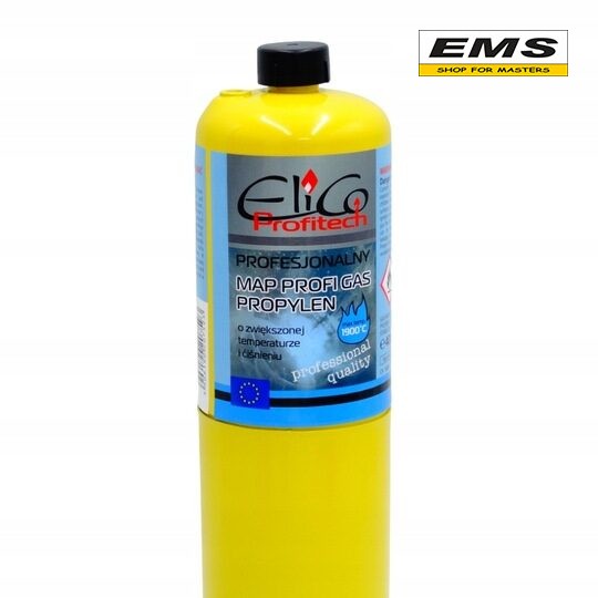 WWW.EMS.BG - ЕМС ГРУП ООД РУСЕ - ПРОФЕСИОНАЛНА ГАЗ 400г - PROFESSIONAL MAPP GAS 400g - MAX 1900°С - CGA600 - 1" - UP-60900 - ELICO - PROFITECH - 60900