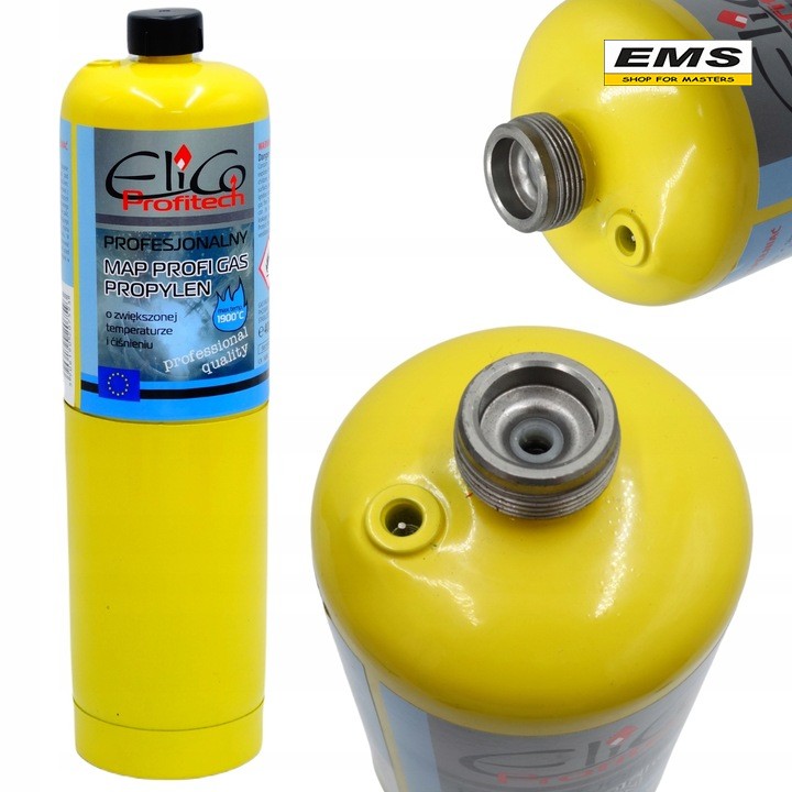WWW.EMS.BG - ЕМС ГРУП ООД РУСЕ - ПРОФЕСИОНАЛНА ГАЗ 400г - PROFESSIONAL MAPP GAS 400g - MAX 1900°С - CGA600 - 1" - UP-60900 - ELICO - PROFITECH - 60900