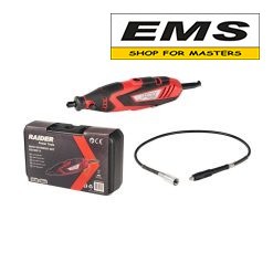 WWW.EMS.BG - ЕМС ГРУП ООД РУСЕ - МАГАЗИН ЗА МАЙСТОРИ - ШЛАЙФ ПРАВ /ШЛИФОВАЛКА/ 135w Ф3,2мм. РЕГ.ОБ. ЖИЛО+40 АКСЕСОАРА RD-MG12 RAIDER 044111