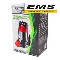 WWW.EMS.BG - ЕМС ГРУП ООД РУСЕ - МАГАЗИН ЗА МАЙСТОРИ - ПОМПА ВОДНА ПОТОПЯЕМА 20м3/h 1100w INOX RD-WP65 RAIDER 070172