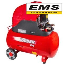 WWW.EMS.BG - ЕМС ГРУП ООД РУСЕ - МАГАЗИН ЗА МАЙСТОРИ - КОМПРЕСОР 50л. 1,5kw 230v 110L/min 8bar RDP-AC16 RAIDER 089416
