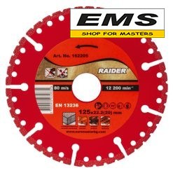 WWW.EMS.BG - ЕМС ГРУП ООД РУСЕ - МАГАЗИН ЗА МАЙСТОРИ - ДИСК Ф125х22,2 20mm UNIVERSAL ДИАМАНТЕН RD-DD26 RAIDER 162205