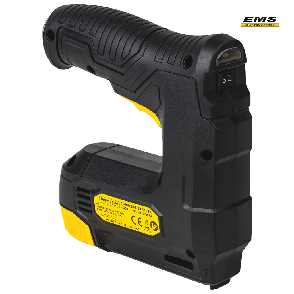 WWW.EMS.BG - МАГАЗИН ЗА МАЙСТОРИ - ЕМС ГРУП ООД РУСЕ - ТАКЕР АКУМУЛАТОРЕН SG04 4V TOPMASTER PROFESSIONAL 279913
