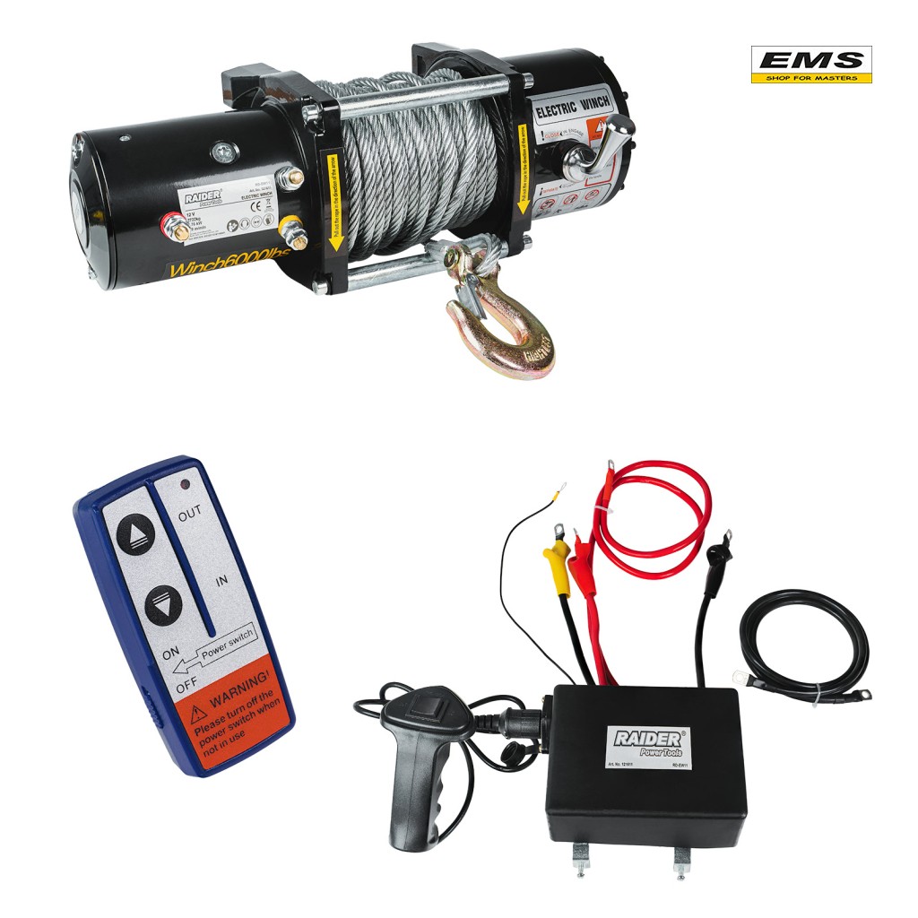 WWW.EMS.BG - МАГАЗИН ЗА МАЙСТОРИ - ЕМС ГРУП ООД РУСЕ - АВТОЛЕБЕДКА 12v 2722kg 2.76 kW Ø7.2mm 24m RD-EW11 121611