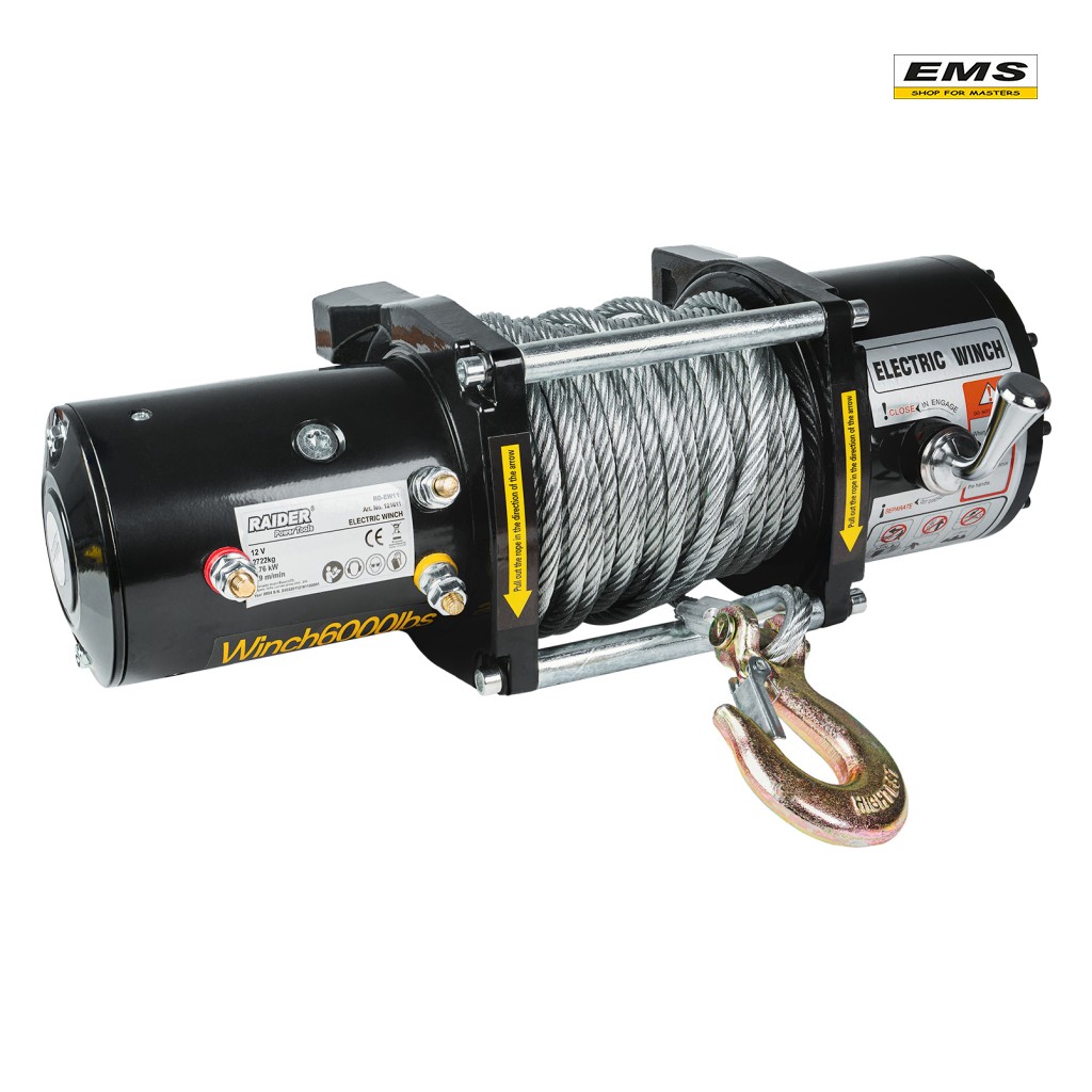 WWW.EMS.BG - МАГАЗИН ЗА МАЙСТОРИ - ЕМС ГРУП ООД РУСЕ - АВТОЛЕБЕДКА 12v 2722kg 2.76 kW Ø7.2mm 24m RD-EW11 121611