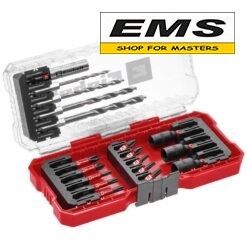 WWW.EMS.BG - ЕМС ГРУП ООД РУСЕ - МАГАЗИН ЗА МАЙСТОРИ - КОМПЛЕКТ УДАРНИ НАКРАЙНИЦИ И СВРЕДЛА 18бр. EINHELL 108709
