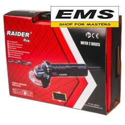WWW.EMS.BG - ЕМС ГРУП ООД РУСЕ - МАГАЗИН ЗА МАЙСТОРИ - ЪГЛОШЛАЙФ Ø125мм 900w РЕГ.ОБ. LCD 2disc Red Case RDP-AG79 BLACK EDITION RAIDER 020151