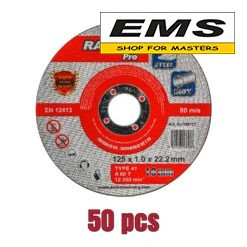 WWW.EMS.BG - МАГАЗИН ЗА МАЙСТОРИ - ДИСК Ф125х2.0х22.2mm A60T INOX ЗА РЯЗАНЕ НА МЕТАЛ МЕТ.КУТИЯ 50бр. PRO RAIDER 160160