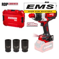 WWW.EMS.BG - МАГАЗИН ЗА МАЙСТОРИ - R20 ГАЙКОВЕРТ УДАРЕН 3/4'' 20V 2300Nm 3ск. LED BL RDP-23BBIW20 Solo RAIDER 030259