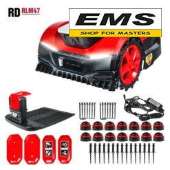 WWW.EMS.BG - МАГАЗИН ЗА МАЙСТОРИ - АКУМУЛАТОРНА КОСАЧКА РОБОТ БЕЗЧЕТКОВА - 220mm 20v 1х4Ah Wi-Fi 1200m2 RD-RLM47 RAIDER 075367