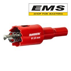WWW.EMS.BG - МАГАЗИН ЗА МАЙСТОРИ - БОРКОРОНА HSS bi-metal Ø18 мм С ЦЕНТРИРАЩО СВРЕДЛО ЗА БОРМАШИНА RAIDER 157815