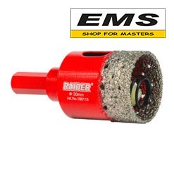 WWW.EMS.BG - МАГАЗИН ЗА МАЙСТОРИ - БОРКОРОНА DIAMOND Ø30мм С ПРУЖИНА ЗА БОРМАШИНА RAIDER 189115