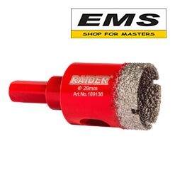 WWW.EMS.BG - МАГАЗИН ЗА МАЙСТОРИ - БОРКОРОНА DIAMOND Ø28мм DRY ЗА БОРМАШИНА RAIDER 189136