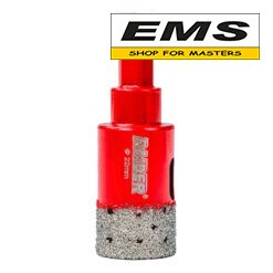 WWW.EMS.BG - МАГАЗИН ЗА МАЙСТОРИ - БОРКОРОНА DIAMOND Ø22мм DRY С ПРУЖИНА ЗА БОРМАШИНА RAIDER 189112