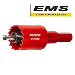WWW.EMS.BG - МАГАЗИН ЗА МАЙСТОРИ - ЕМС ГРУП ООД РУСЕ -БОРКОРОНА HSS bi-metal Ø25 мм С ЦЕНТРИРАЩО СВРЕДЛО ЗА БОРМАШИНА RAIDER-157882