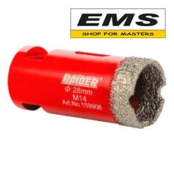 WWW.EMS.BG - МАГАЗИН ЗА МАЙСТОРИ - ЕМС ГРУП ООД РУСЕ -БОРКОРОНА DIAMOND DRY M14 Ø28мм RAIDER -159906