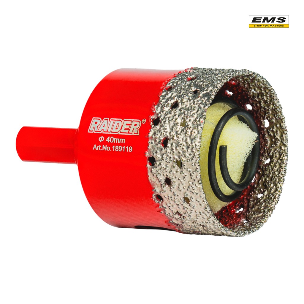WWW.EMS.BG - МАГАЗИН ЗА МАЙСТОРИ - ЕМС ГРУП ООД РУСЕ - БОРКОРОНА DIAMOND Ø40мм С ПРУЖИНА ЗА БОРМАШИНА RAIDER-189119 WWW.EMS.BG - МАГАЗИН ЗА МАЙСТОРИ - ЕМС ГРУП ООД РУСЕ - БОРКОРОНА DIAMOND Ø40мм С ПРУЖИНА ЗА БОРМАШИНА RAIDER-189119