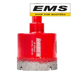 WWW.EMS.BG - МАГАЗИН ЗА МАЙСТОРИ - ЕМС ГРУП ООД РУСЕ - БОРКОРОНА DIAMOND Ø40мм DRY ЗА БОРМАШИНА RAIDER-189140