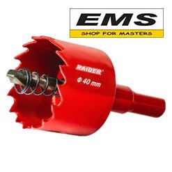 WWW.EMS.BG - МАГАЗИН ЗА МАЙСТОРИ - ЕМС ГРУП ООД РУСЕ -БОРКОРОНА HSS bi-metal Ø40 мм С ЦЕНТРИРАЩО СВРЕДЛО ЗА БОРМАШИНА RAIDER-157889