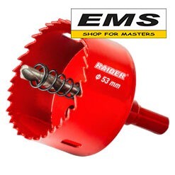 WWW.EMS.BG - МАГАЗИН ЗА МАЙСТОРИ - ЕМС ГРУП ООД РУСЕ -БОРКОРОНА HSS bi-metal Ø53 мм С ЦЕНТРИРАЩО СВРЕДЛО ЗА БОРМАШИНА RAIDER -157894