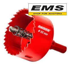 WWW.EMS.BG - МАГАЗИН ЗА МАЙСТОРИ - ЕМС ГРУП ООД РУСЕ -БОРКОРОНА HSS bi-metal Ø55 мм С ЦЕНТРИРАЩО СВРЕДЛО ЗА БОРМАШИНА RAIDER -157895